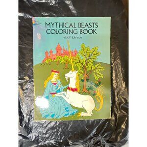 Vintage Mythical Beasts Coloring Book by Fridolf Johnson, 1976